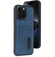 Apple iPhone 14 Pro Max Kılıf Sara Kartvizitli Deri Kılıf - Lacivert
