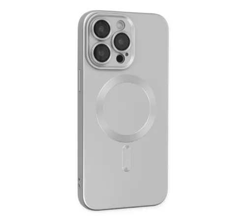 Apple iPhone 14 Pro Kılıf Moshi Lens Magneticsafe Silikon - Gümüş