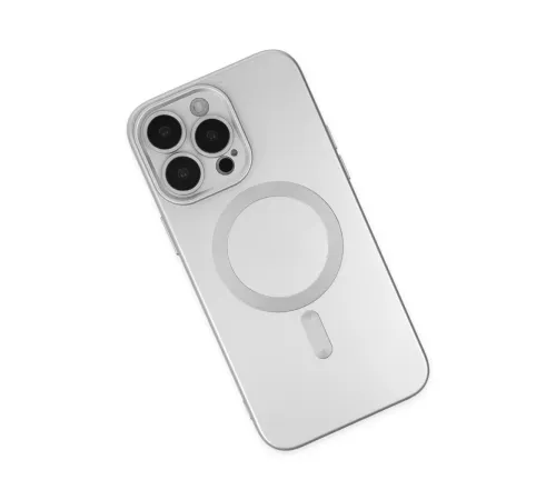 Apple iPhone 14 Pro Kılıf Moshi Lens Magneticsafe Silikon - Gümüş
