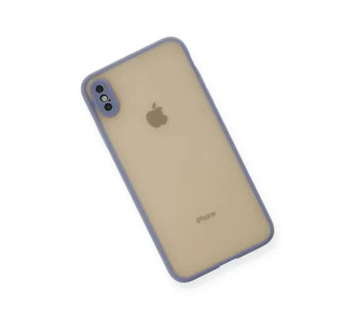 Apple iPhone XS Max Kılıf Montreal Silikon Kapak - Gri