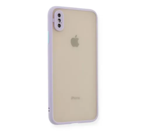 Apple iPhone XS Max Kılıf Montreal Silikon Kapak - Mor