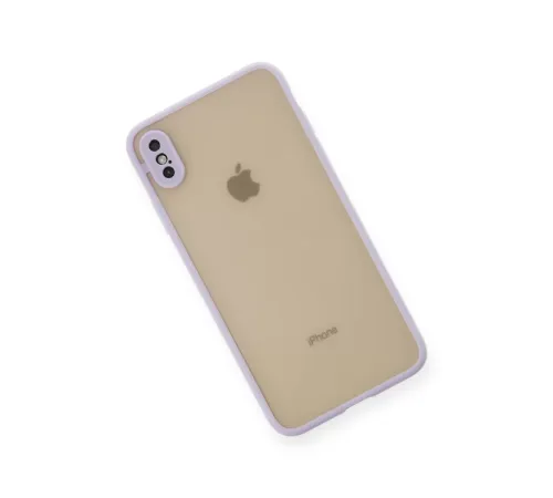 Apple iPhone XS Max Kılıf Montreal Silikon Kapak - Mor