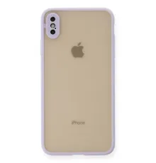 Apple iPhone XS Max Kılıf Montreal Silikon Kapak - Mor