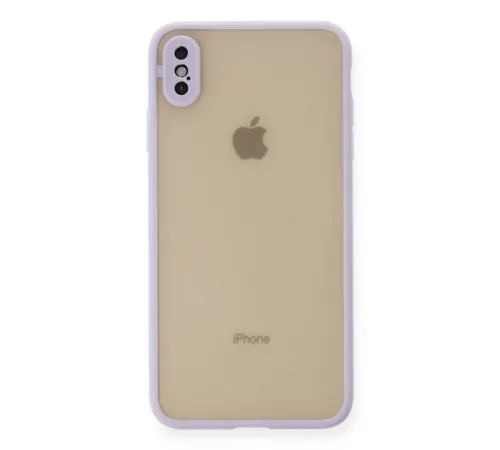 Apple iPhone XS Max Kılıf Montreal Silikon Kapak - Mor