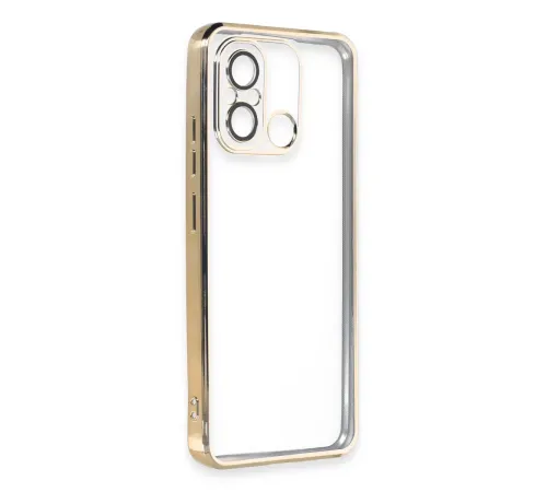 Xiaomi Redmi 12C Kılıf Lensli Silikon - Gold