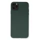 Apple iPhone 11 Pro Max Kılıf Nano içi Kadife Silikon - Koyu Yeşil