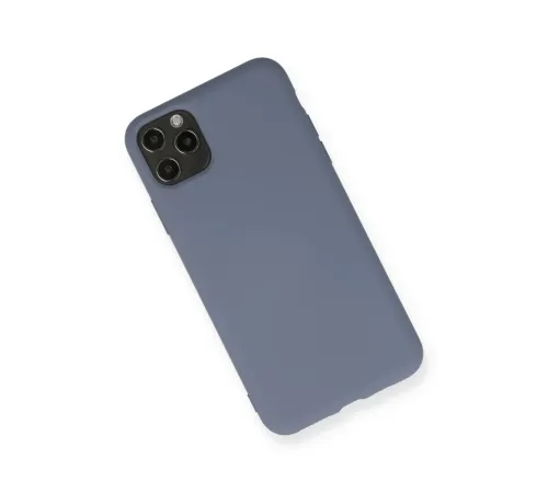 Apple iPhone 11 Pro Max Kılıf Nano içi Kadife Silikon - Gri
