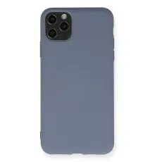 Apple iPhone 11 Pro Max Kılıf Nano içi Kadife Silikon - Gri