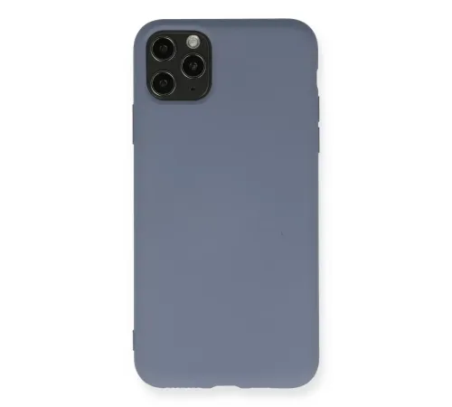 Apple iPhone 11 Pro Max Kılıf Nano içi Kadife Silikon - Gri
