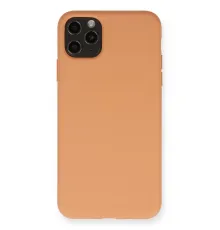 Apple iPhone 11 Pro Max Kılıf Nano içi Kadife Silikon - Mat Turuncu