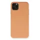 Apple iPhone 11 Pro Max Kılıf Nano içi Kadife Silikon - Mat Turuncu