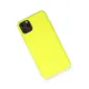 Apple iPhone 11 Pro Max Kılıf Nano içi Kadife Silikon - Sarı