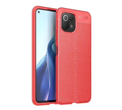 Xiaomi Mİ 11 Lite Kılıf Auto Focus Kapak - Kırmızı