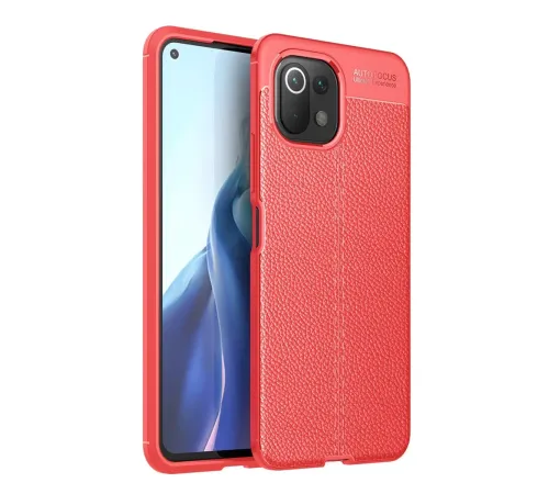 Xiaomi Mİ 11 Lite Kılıf Auto Focus Kapak - Kırmızı