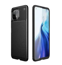 Xiaomi Mİ 11 Lite Kılıf Auto Focus Karbon Kapak - Siyah