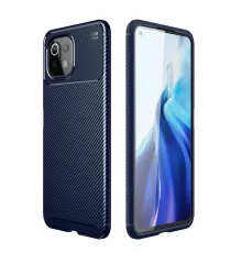 Xiaomi Mİ 11 Lite Kılıf Auto Focus Karbon Kapak - Lacivert