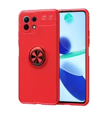 Xiaomi Mİ 11 Lite Kılıf Range Yüzüklü Silikon - Kırmızı