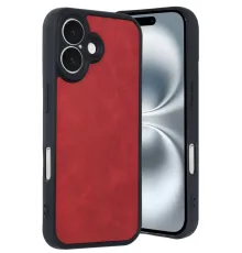 Apple iPhone 16 Kılıf Aras Deri Kapak - Kırmızı