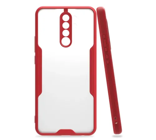 Xiaomi Redmi 9 Kılıf Platin Silikon - Kırmızı