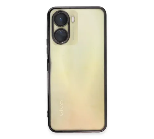 Vivo Y16 Kılıf Lensli Silikon - Siyah