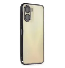 Vivo Y16 Kılıf Lensli Silikon - Siyah