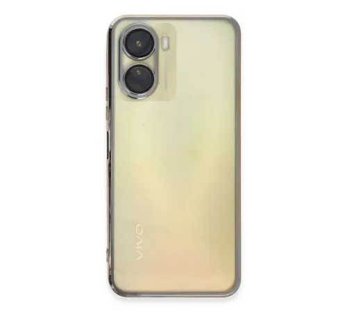 Vivo Y16 Kılıf Lensli Silikon - Gold