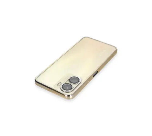 Vivo Y16 Kılıf Lensli Silikon - Gold