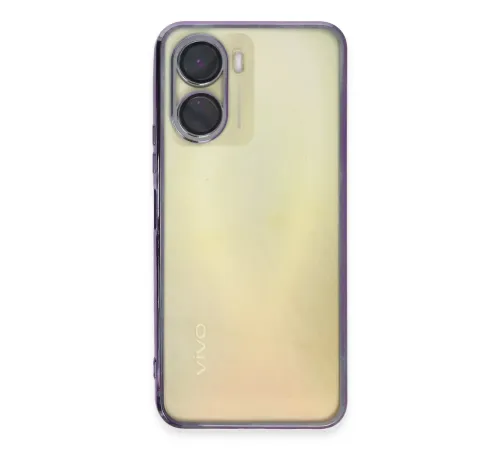Vivo Y16 Kılıf Lensli Silikon - Mor