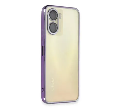 Vivo Y16 Kılıf Lensli Silikon - Mor