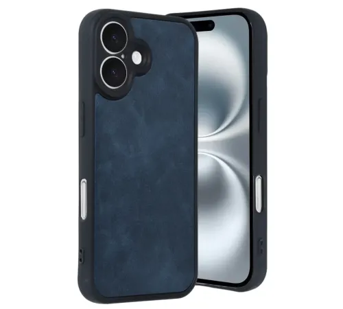 Apple iPhone 16 Kılıf Aras Deri Kapak - Lacivert