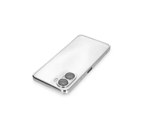 Vivo Y16 Kılıf Lensli Silikon - Gümüş