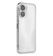 Vivo Y16 Kılıf Lensli Silikon - Gümüş