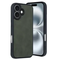 Apple iPhone 16 Kılıf Aras Deri Kapak - Koyu Yeşil