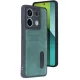 Xiaomi Redmi Note 13 Pro 4G Kılıf Sara Kartvizitli Deri Kılıf - Koyu Yeşil