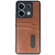 Xiaomi Redmi Note 13 Pro 4G Kılıf Sara Kartvizitli Deri Kılıf - Taba