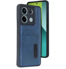 Xiaomi Redmi Note 13 Pro 5G Kılıf Sara Kartvizitli Deri Kılıf - Lacivert