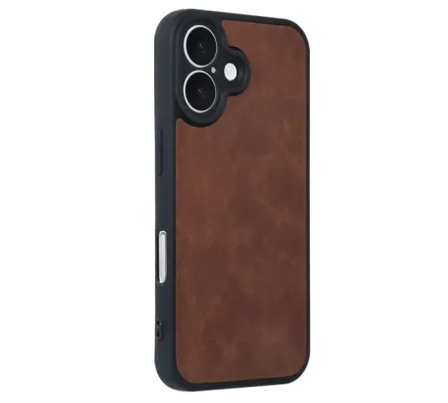 Apple iPhone 16 Kılıf Aras Deri Kapak - Taba