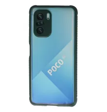 Xiaomi Poco F3 Kılıf Miami Şeffaf Silikon - Koyu Yeşil