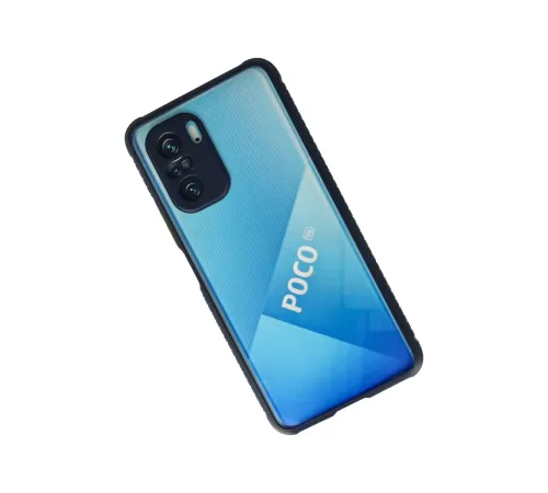 Xiaomi Poco F3 Kılıf Miami Şeffaf Silikon - Lacivert