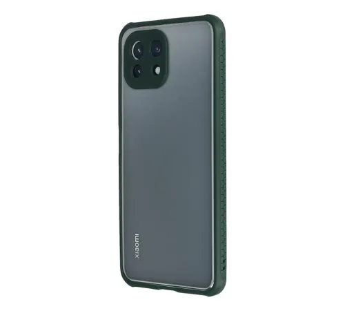 Xiaomi Mİ 11 Lite Kılıf Miami Şeffaf Silikon - Koyu Yeşil