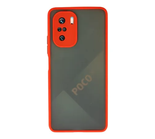 Xiaomi Poco F3 Kılıf Montreal Silikon Kapak - Kırmızı