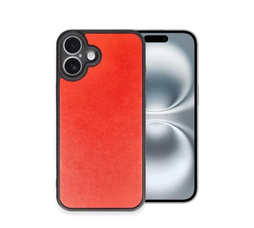Apple iPhone 16 Plus Kılıf Aras Deri Kapak - Kırmızı