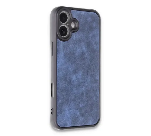 Apple iPhone 16 Plus Kılıf Aras Deri Kapak - Lacivert
