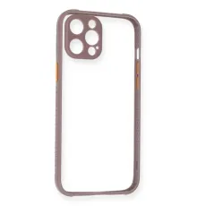 Apple iPhone 12 Pro Max Kılıf Miami Şeffaf Silikon - Açık Mor