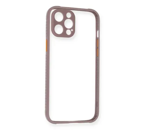 Apple iPhone 12 Pro Max Kılıf Miami Şeffaf Silikon - Açık Mor