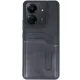 Xiaomi Redmi 13C Kılıf Sara Kartvizitli Deri Kılıf - Siyah