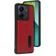 Xiaomi Redmi 13C Kılıf Sara Kartvizitli Deri Kılıf - Kırmızı