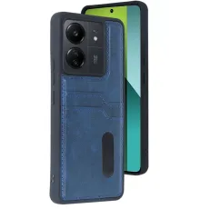 Xiaomi Redmi 13C Kılıf Sara Kartvizitli Deri Kılıf - Lacivert