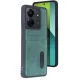 Xiaomi Redmi 13C Kılıf Sara Kartvizitli Deri Kılıf - Koyu Yeşil