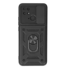 Xiaomi Redmi 10C Kılıf Pars Lens Yüzüklü Silikon - Siyah